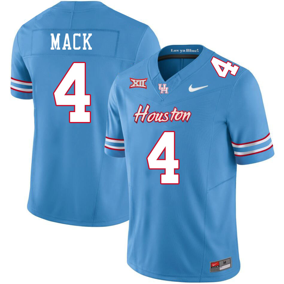 Brandon Mack Houston Jersey,Houston Cougars #4 Brandon Mack Jersey Youth College Uniforms-Oilers